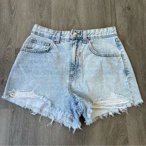 Cotton On high rise Light Wash Jean Shorts size 6